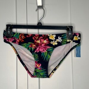 Clean Water Floral Swim Bikini Brief Bottom NWT Women's Size Large